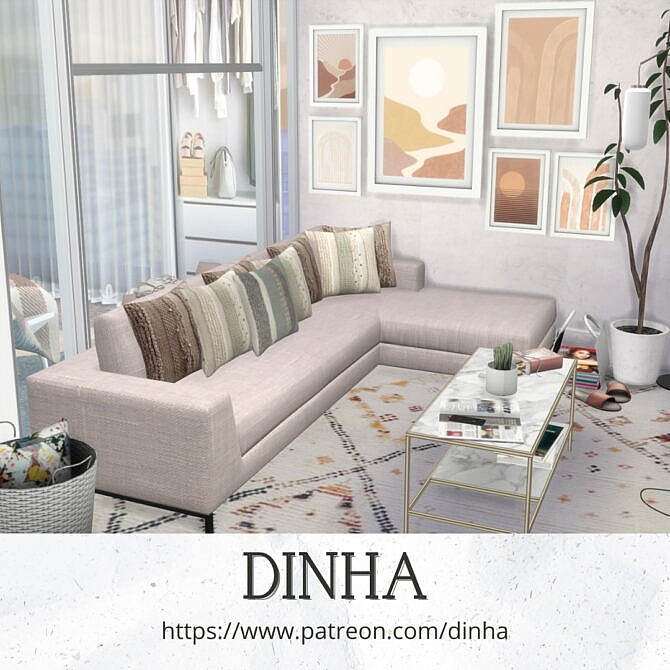 Sims 4 Boho Style: Pillows | Rugs | Paintings at Dinha Gamer
