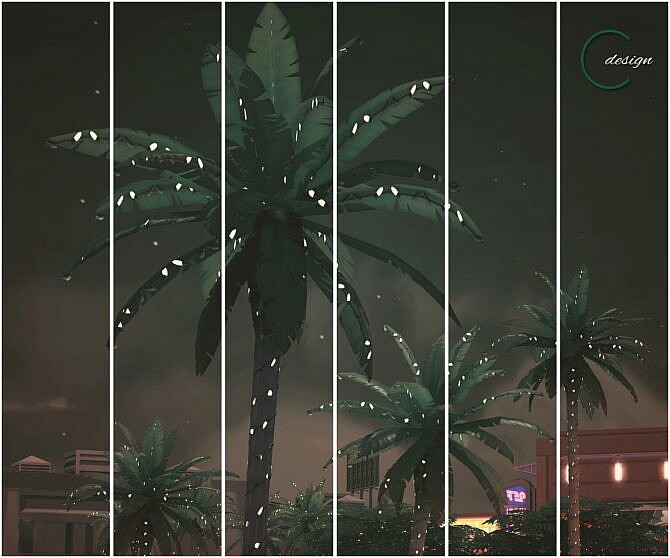 Sims 4 Lucky Palms Mural at Cross Design