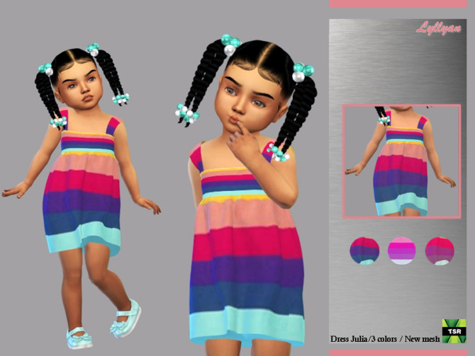 Sims 4 Toddler dress Julia by LYLLYAN at TSR