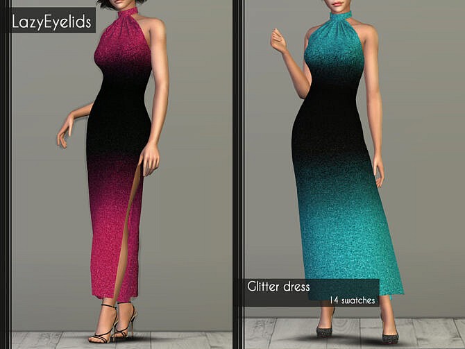 Sims 4 Glitter dress, sweater & skirt at LazyEyelids