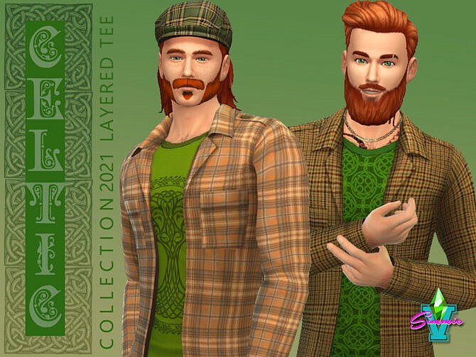 Sims 4 Celtic Layered Tee by SimmieV at TSR