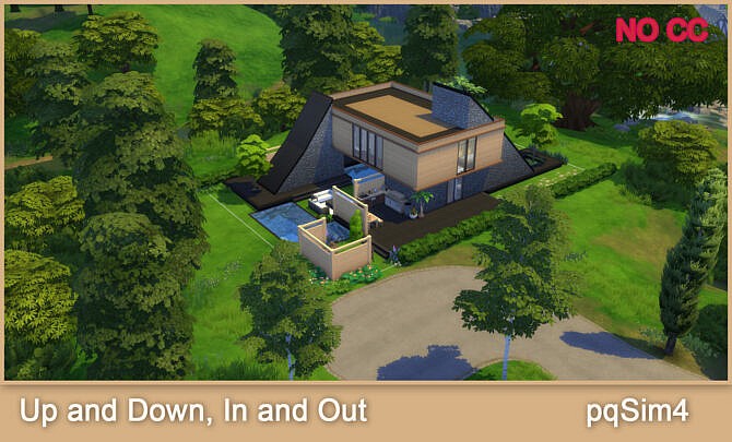 Sims 4 Up and Down, In and Out Home at pqSims4