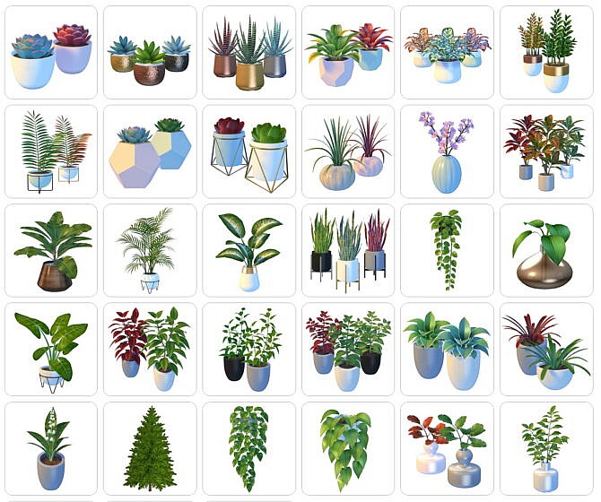 Sims 4 60+ Plants by Nynaeve Design