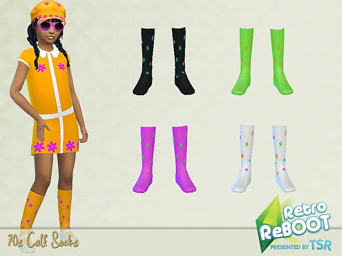 Retroreboot 70s Calf Socks By Pelineldis