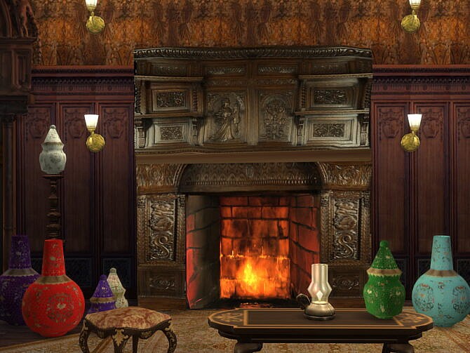 Sims 4 Fireplace & Vases at Anna Quinn Stories