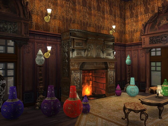 Sims 4 Fireplace & Vases at Anna Quinn Stories