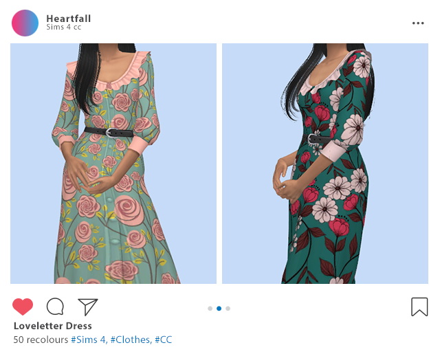 Sims 4 Loveletter dress at Heartfall