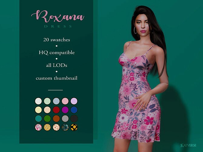 Sims 4 Roxana Dress at Katverse