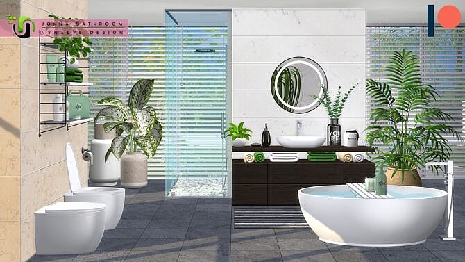Sims 4 Jonna Bathroom by Nynaeve Design