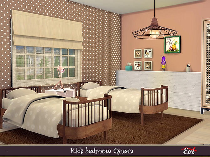 Sims 4 Kids bedroom Queen by evi at TSR