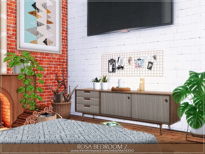 Sims 4 Rosa Bedroom 2 by MychQQQ at TSR