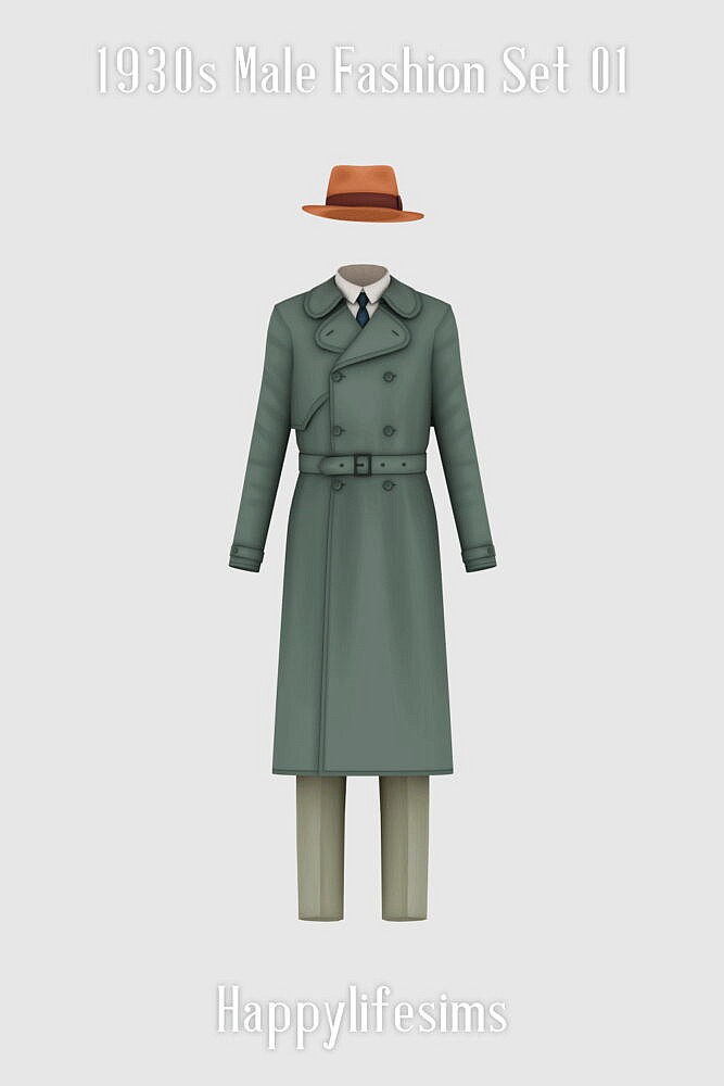 Sims 4 1930s Male Fashion Set 01 at Happy Life Sims