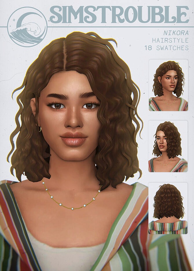 Sims 4 NIKORA hair at SimsTrouble