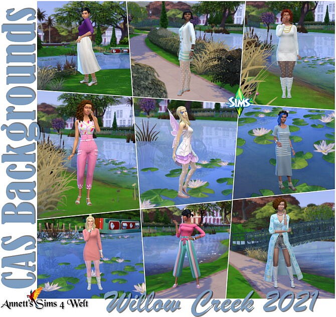 Sims 4 CAS Backgrounds Willow Creek 2021 at Annett’s Sims 4 Welt