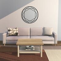 Hemnes Coffee Table & Multi-hexagonal Wall Mirror