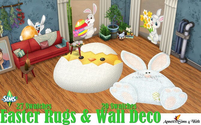 Sims 4 Easter Wall Deco & Rugs at Annett’s Sims 4 Welt