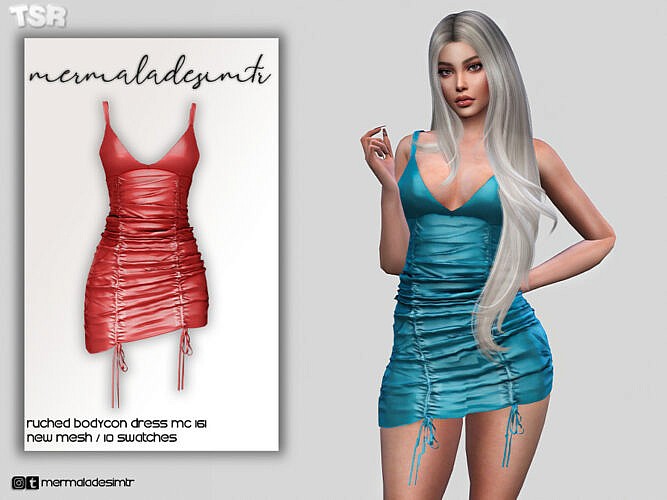 Ruched Bodycon Dress Mc161 By Mermaladesimtr