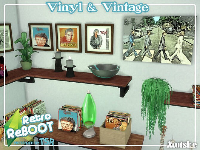 Sims 4 Retro Vinyl and Vintage by mutske at TSR
