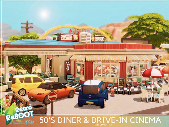 Retro 50’s Diner And Drive-in Cinema By Mini Simmer