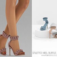 Stiletto Heel Ruffle Sandals