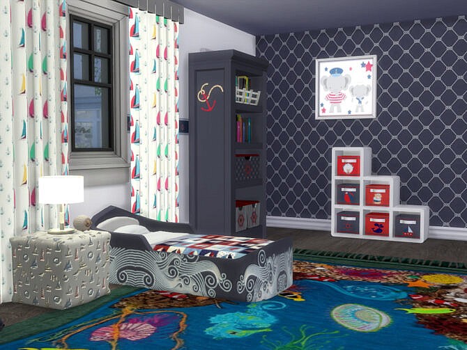Sims 4 All At Sea Toddler Bedroom Set by seimar8 at TSR