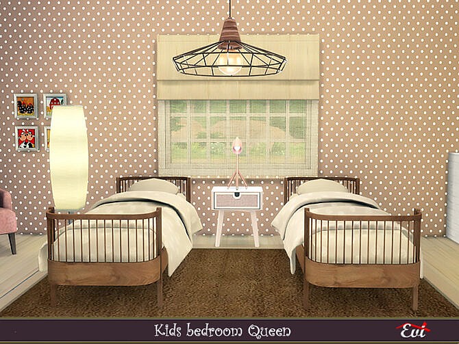 Sims 4 Kids bedroom Queen by evi at TSR