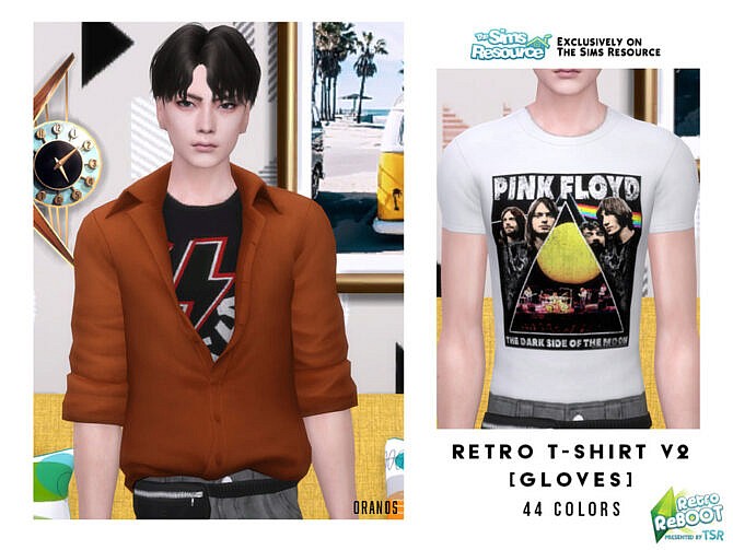 Sims 4 Retro T Shirt V2 by OranosTR at TSR