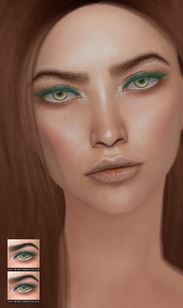 Sims 4 Esmeralda eyebrows 50 a + b HQ at Alf si