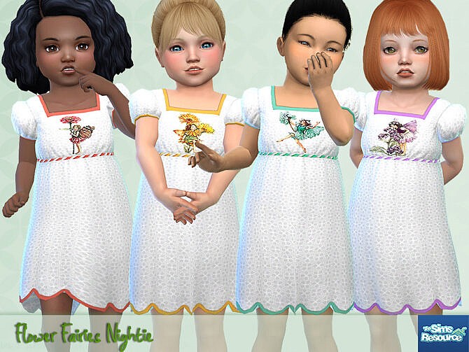 Flower Fairies Nightie by Pelineldis at TSR » Sims 4 Updates