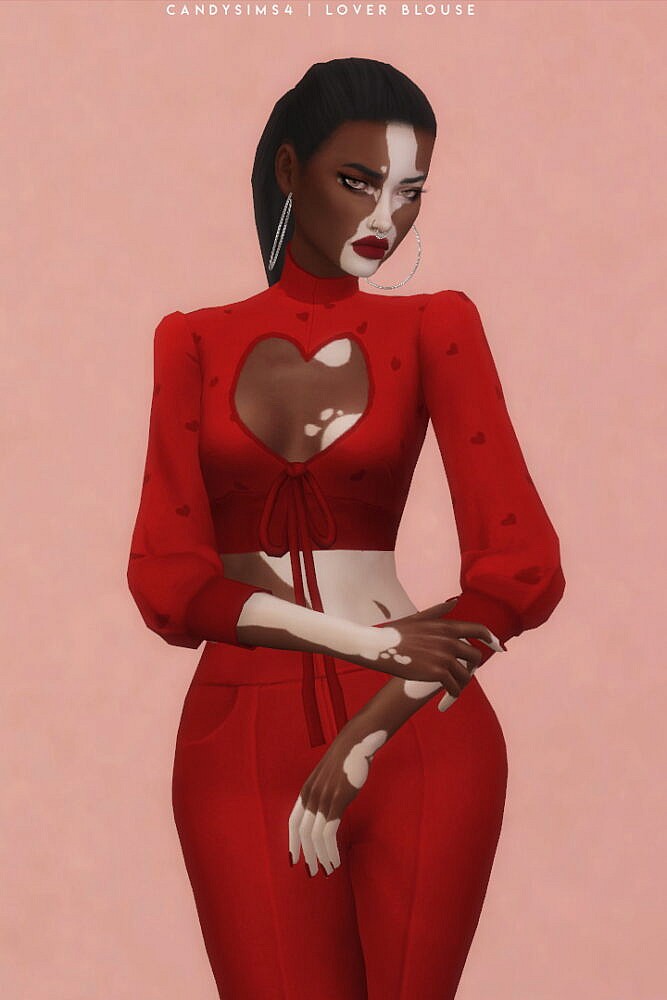 Sims 4 LOVER BLOUSE at Candy Sims 4