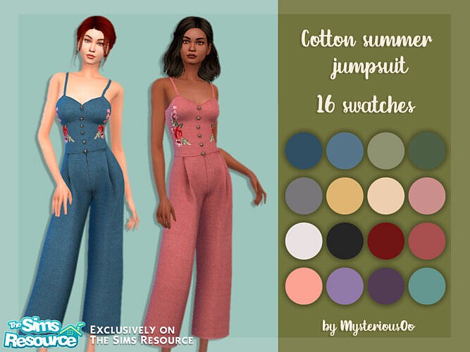 Cotton Summer Jumpsuit By Mysteriousoo