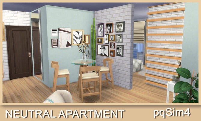 Sims 4 Neutral Apartment No CC at pqSims4
