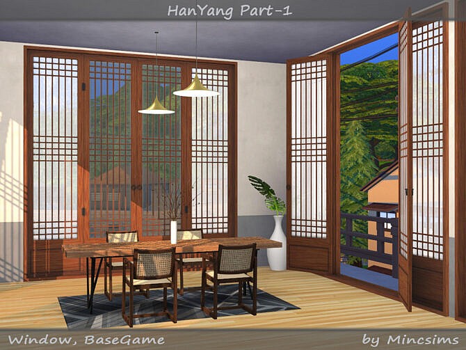 Sims 4 HanYang traditional Korean windows & doors Part 01 at TSR