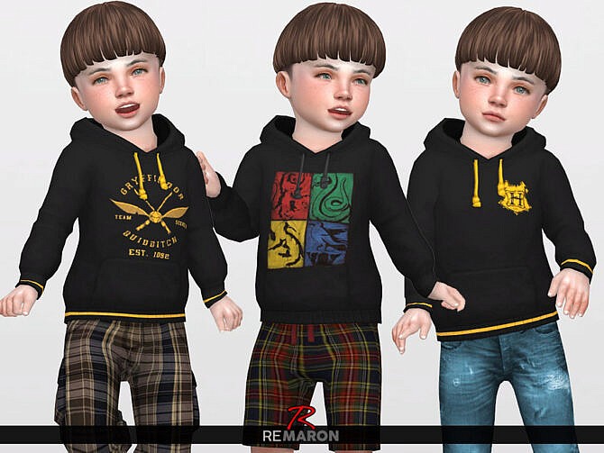 Sims 4 Harry Potter Hoodie 01 Toddler by ReMaron at TSR