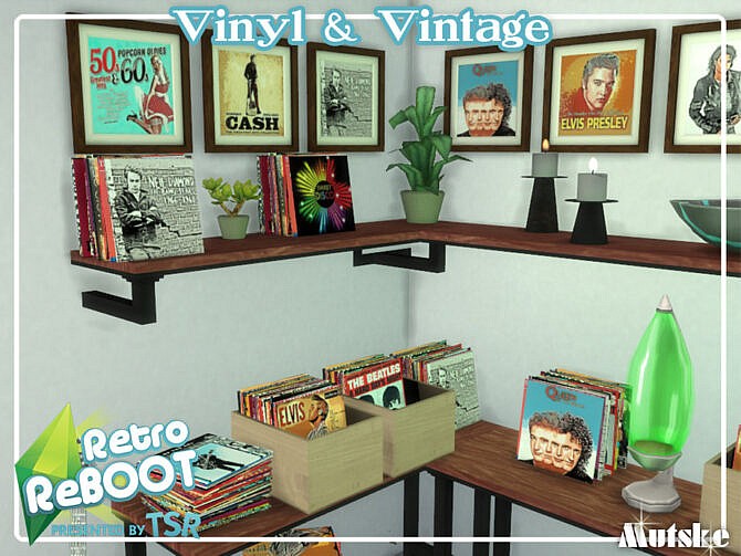 Sims 4 Retro Vinyl and Vintage by mutske at TSR