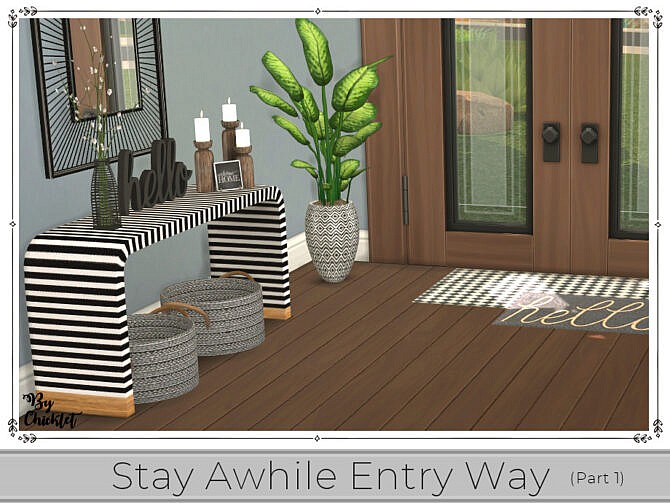 Sims 4 Stay Awhile Entry Way (Part 1) by Chicklet at TSR