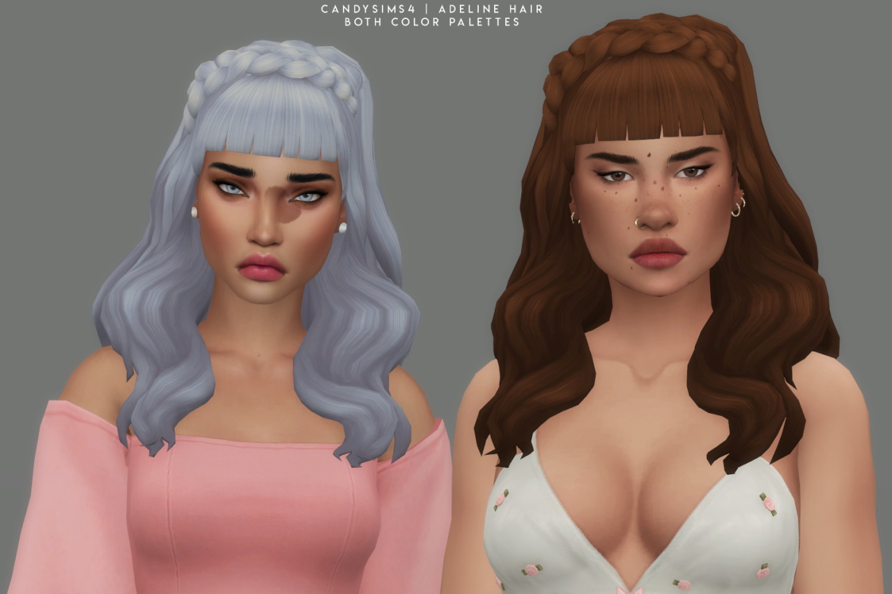 ADELINE HAIR at Candy Sims 4 " Sims 4 Updates 