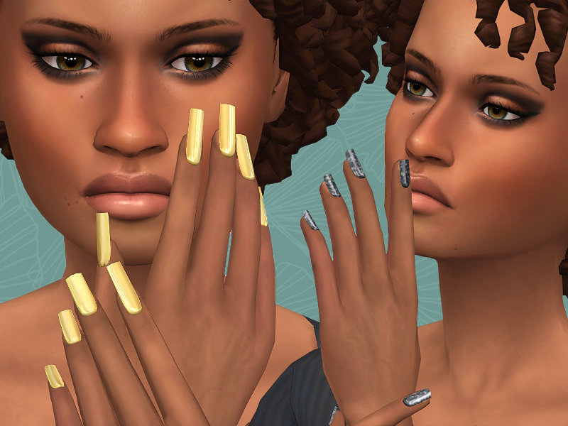 Shine nails collection at Frenchie Sim » Sims 4 Updates