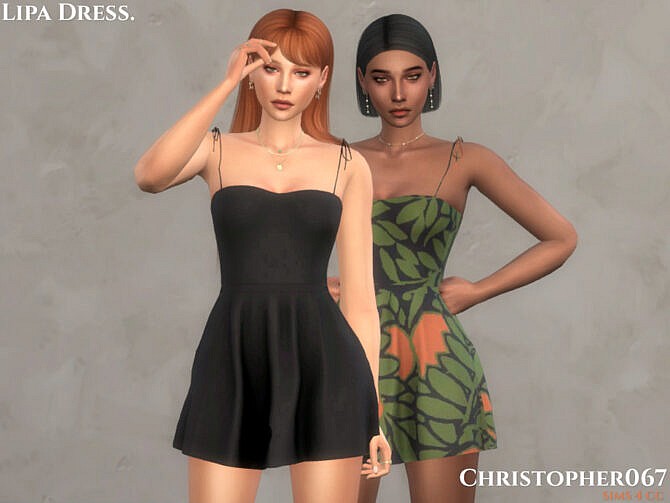Sims 4 Lipa Dress by Christopher067 at TSR