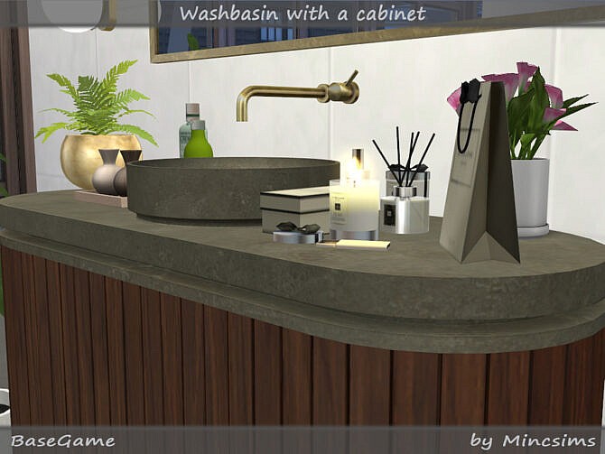 Sims 4 Washbasin with Cabinet by Mincsims at TSR