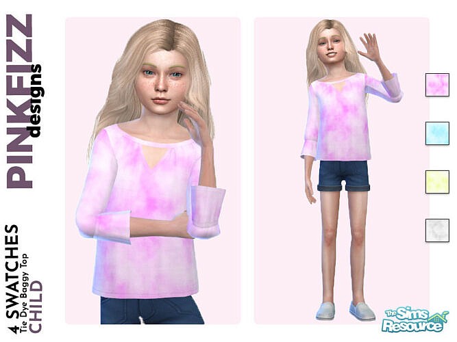 Tie Dye Baggy Top By Pinkfizzzzz