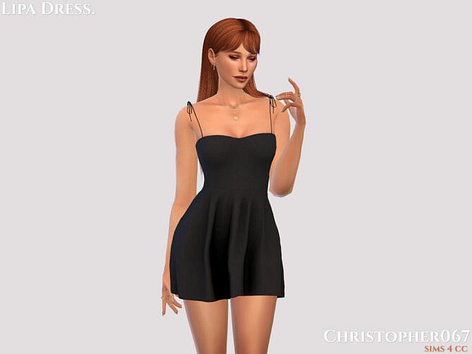 Sims 4 Lipa Dress by Christopher067 at TSR
