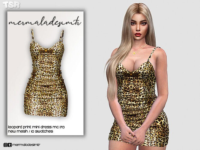 Leopard Print Mini Dress Mc170 By Mermaladesimtr