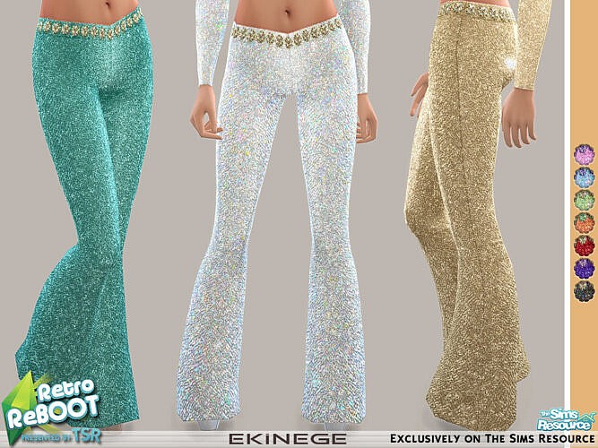 Retro Sequin Pants By Ekinege