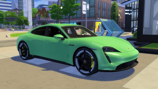 Sims 4 2020 Porsche Taycan Turbo S at Modern Crafter CC