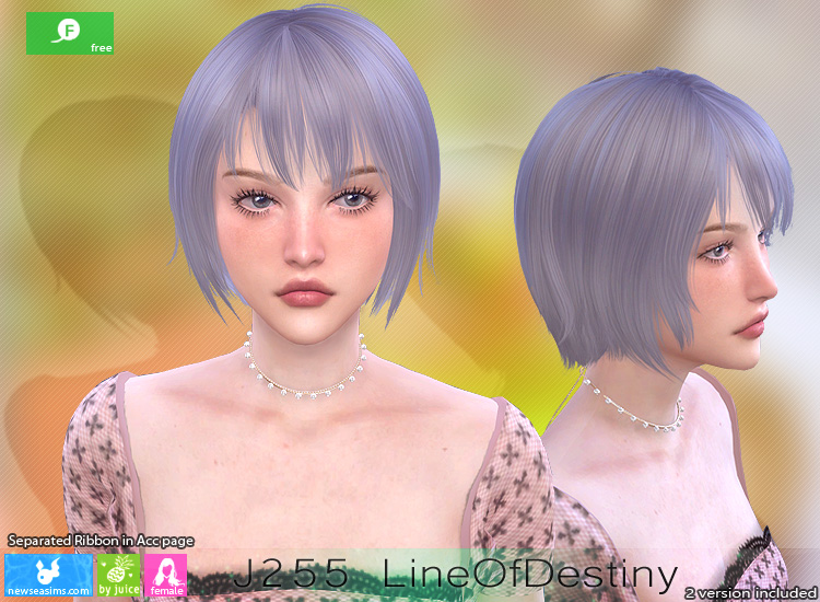 Line of Destiny hair J255 at Newsea Sims 4 » Sims 4 Updates