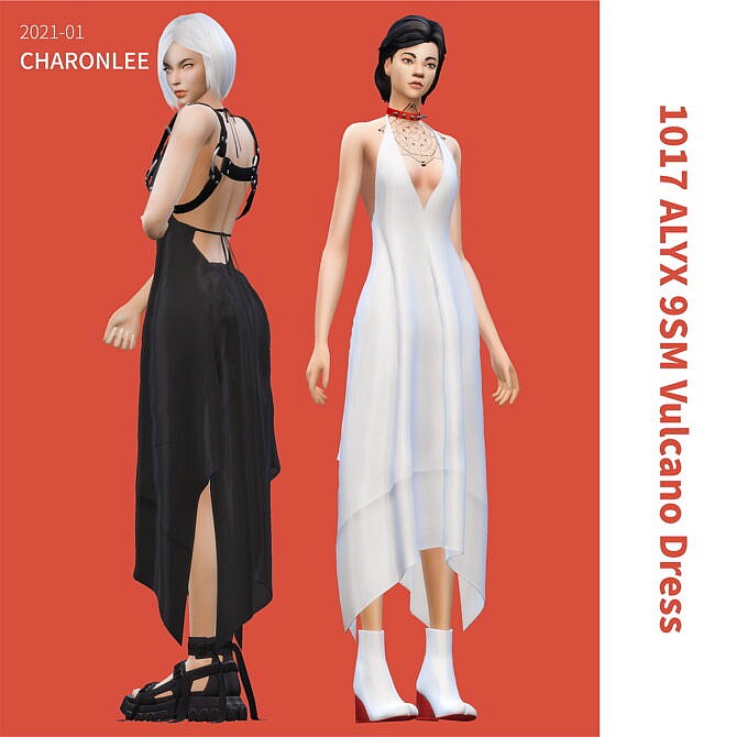 Sims 4 Vulcano Dress at Charonlee
