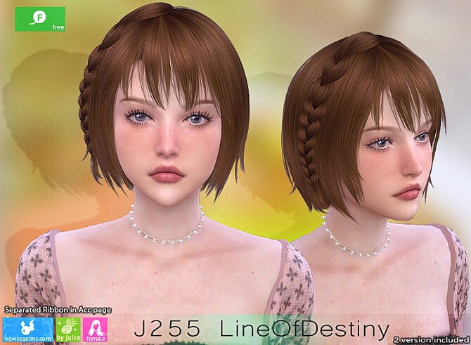 Sims 4 Line of Destiny hair J255 at Newsea Sims 4