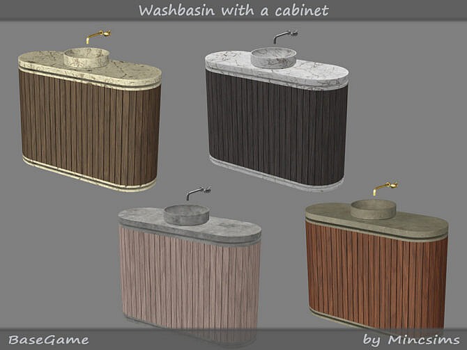 Sims 4 Washbasin with Cabinet by Mincsims at TSR