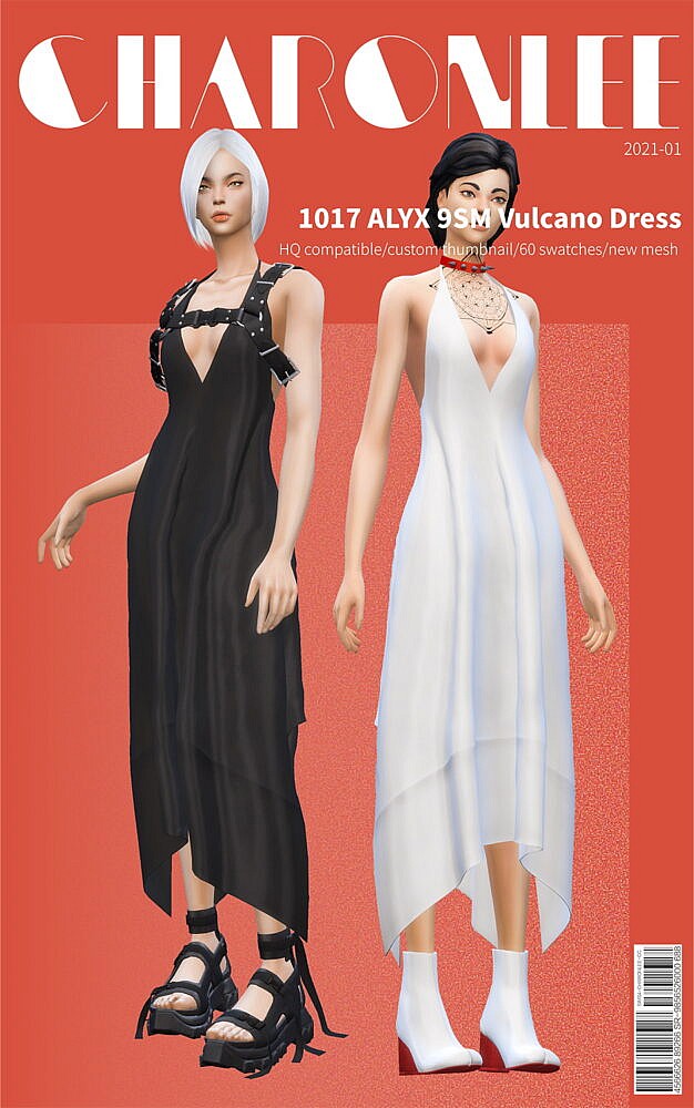 Sims 4 Vulcano Dress at Charonlee